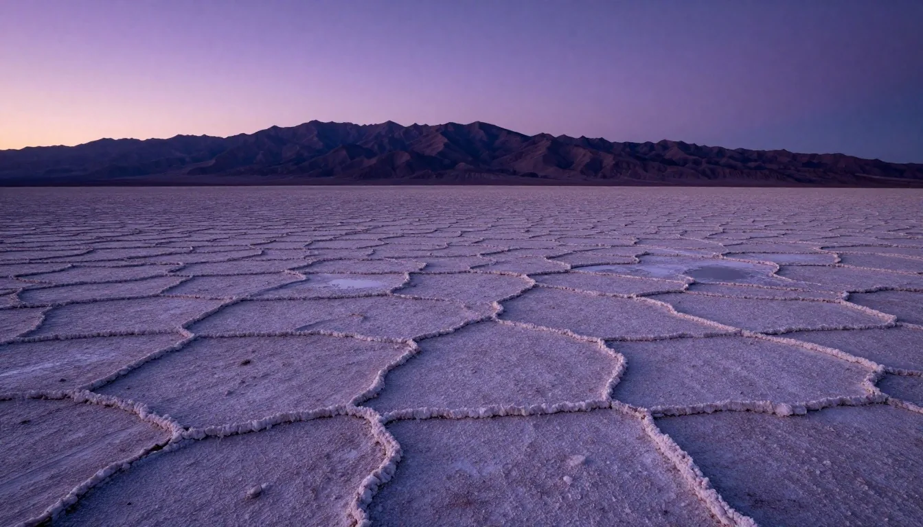 Salar del noroeste argentino al atardecer