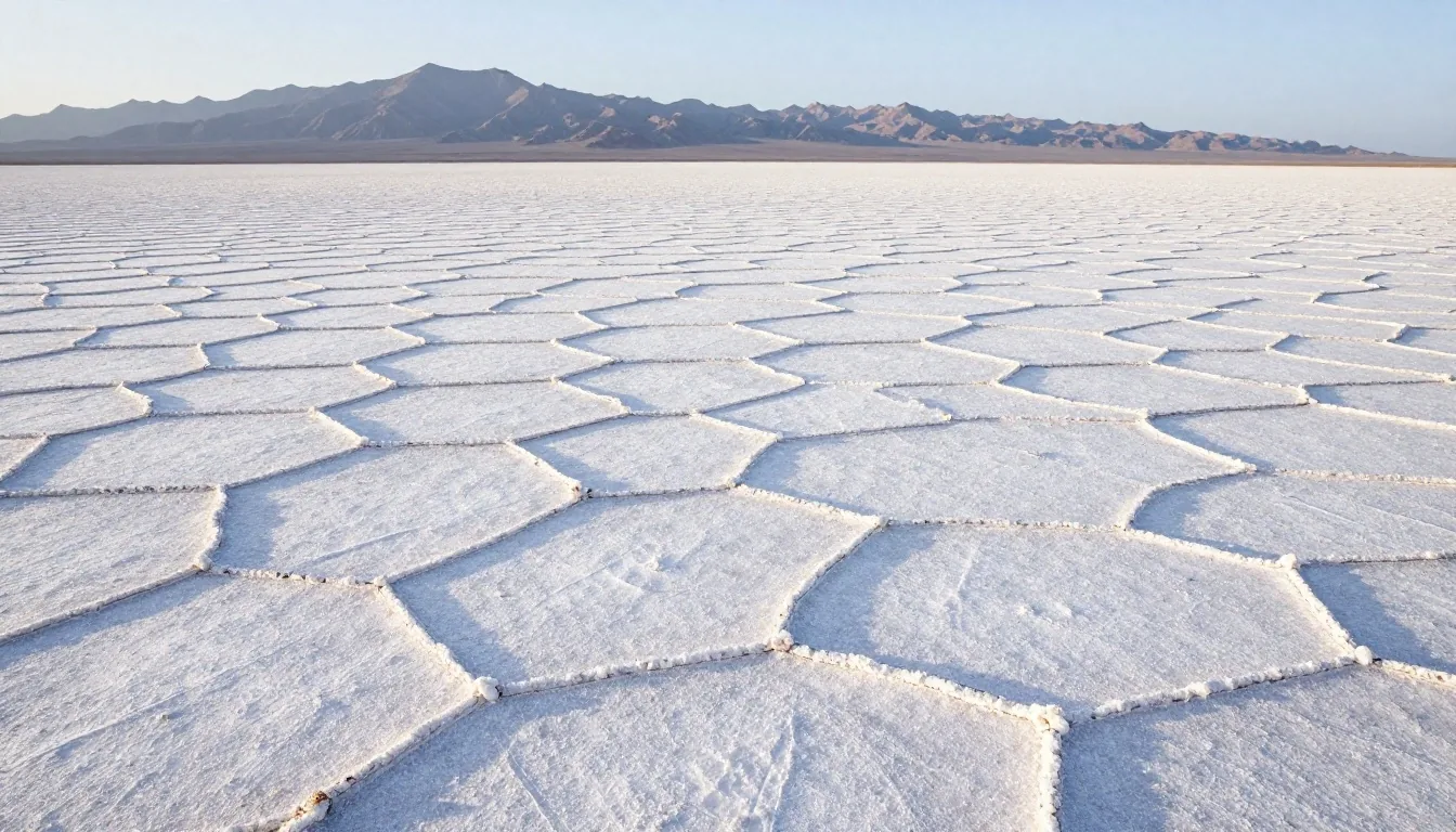 Salares del norte argentino con piletas de evaporación de litio