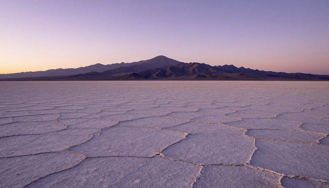 Salar del norte argentino al atardecer