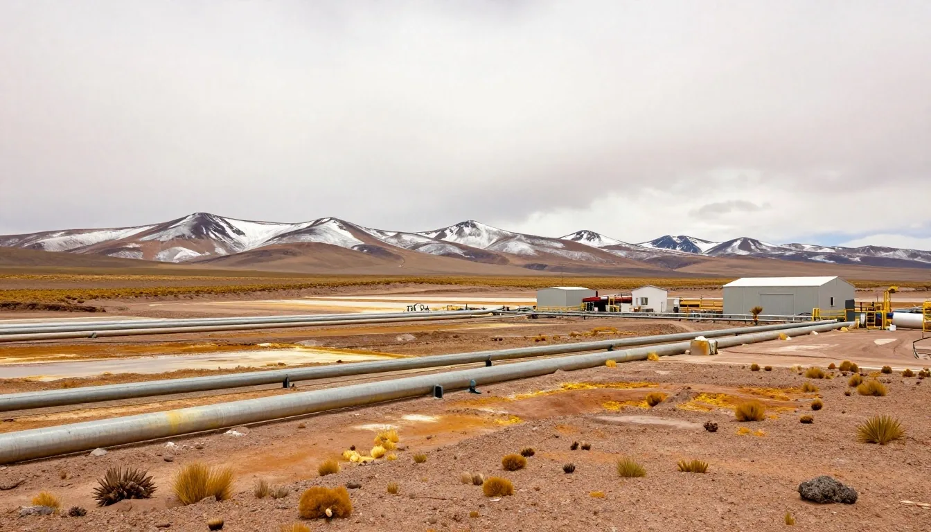 Infraestructura de procesamiento minero en el paisaje andino del norte argentino
