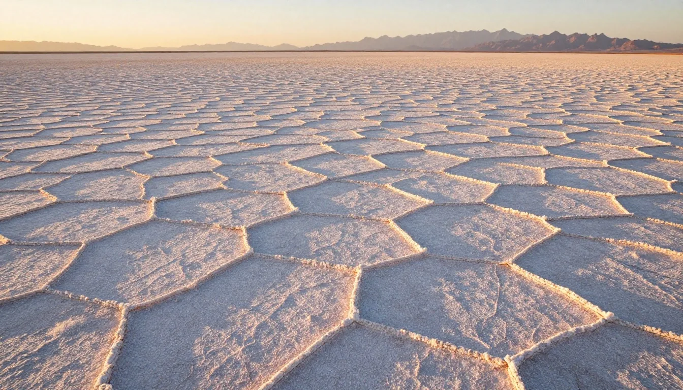 Salar del noroeste argentino al atardecer