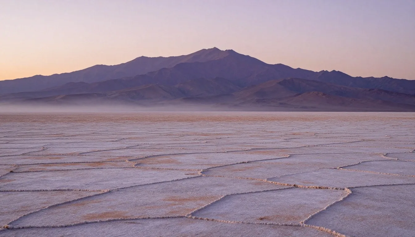 Salar del norte argentino al atardecer